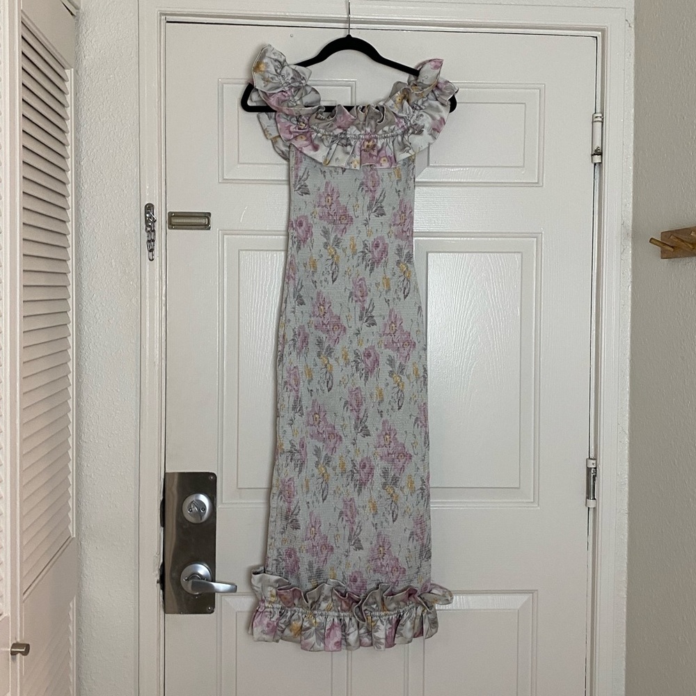 V. Chapman The Lilac Dress in Purple Floral in Size 00 - Picture 9 of 10